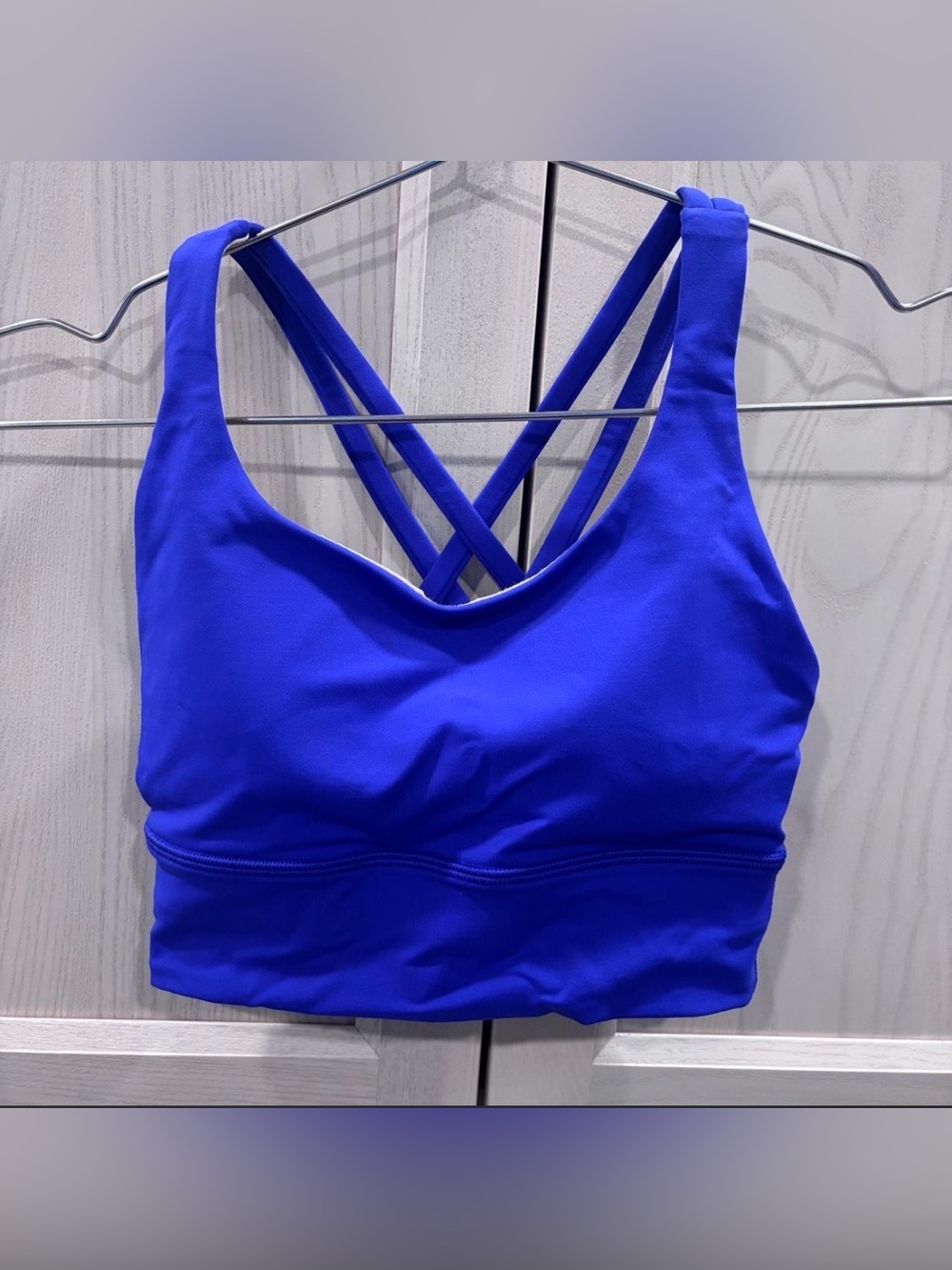 Lululemon blue/purple bra
Size 2
Brand new just doesn’t have tags